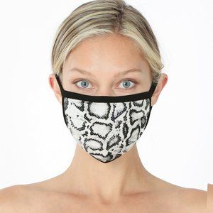 Snake Print Washable Mask